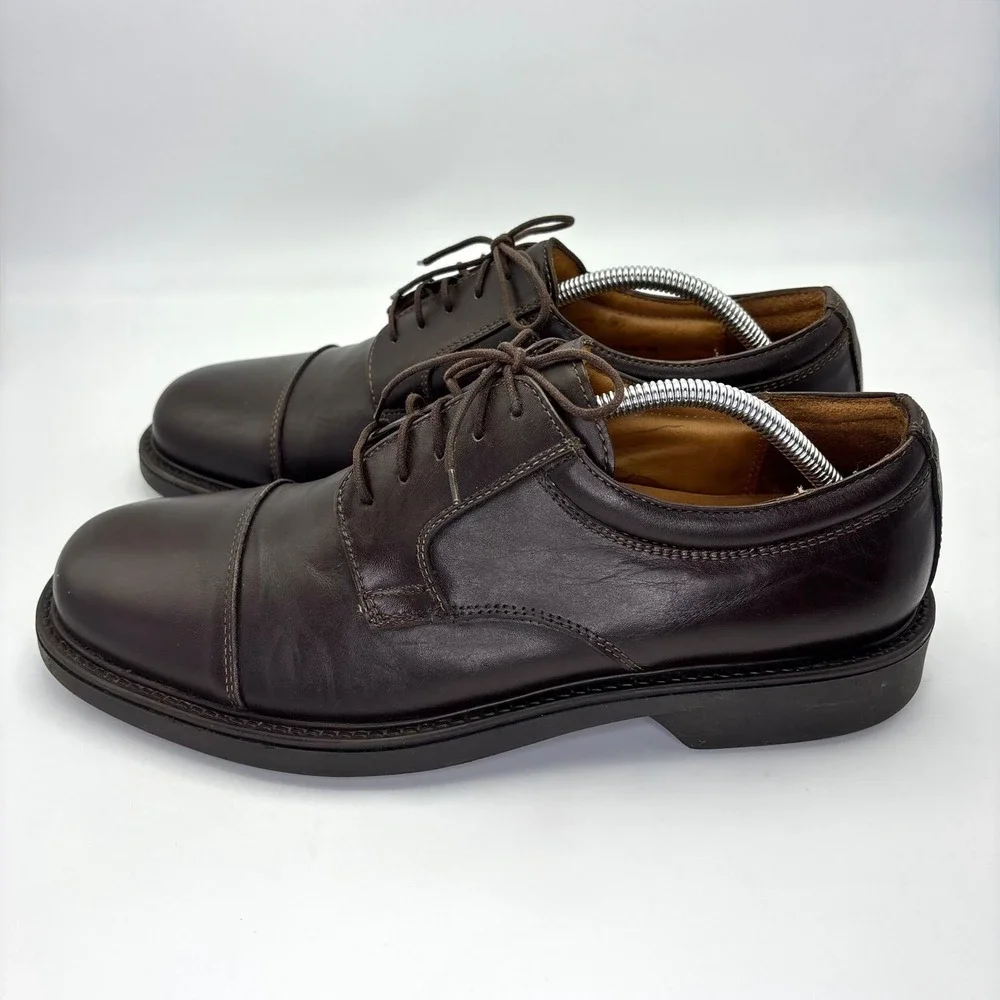 Venturini Comfort & Flex Men's 12M Brown Leather Oxford Made in Italy Shoes